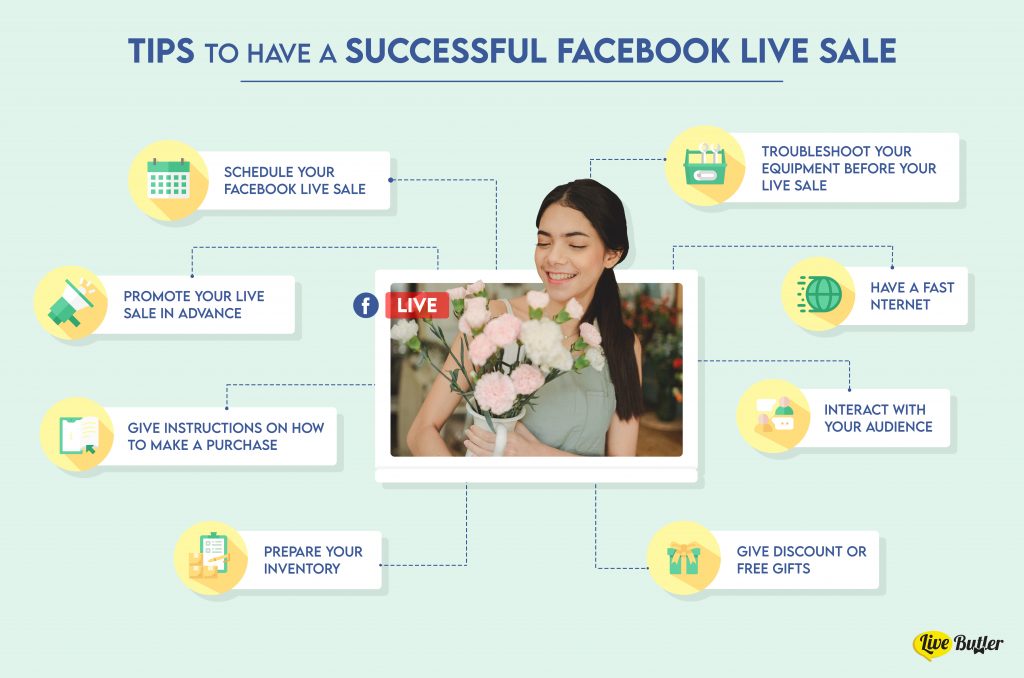 Tips to have a successful Facebook live sale infographics